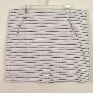 Loft tweed striped skirt